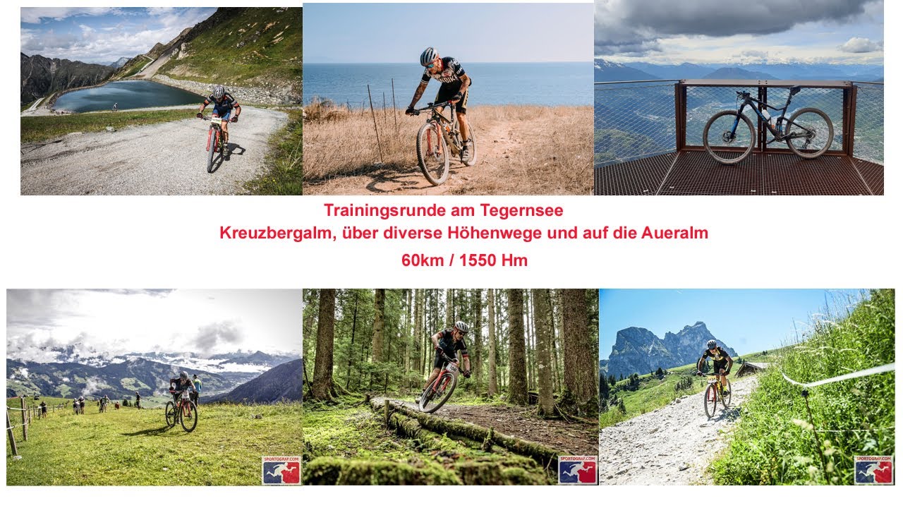 Tegernsee Kreuzbergalm, Trail und Aueralm - Mountainbike Trainingsrunde