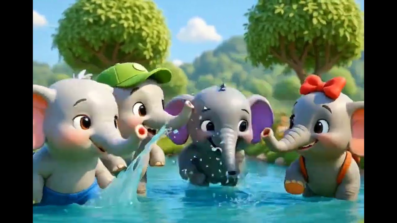 4 मोटे हाथी 🐘 कविता | Hindi  Rhymes  | #BalGeet #nurseryrhymes
