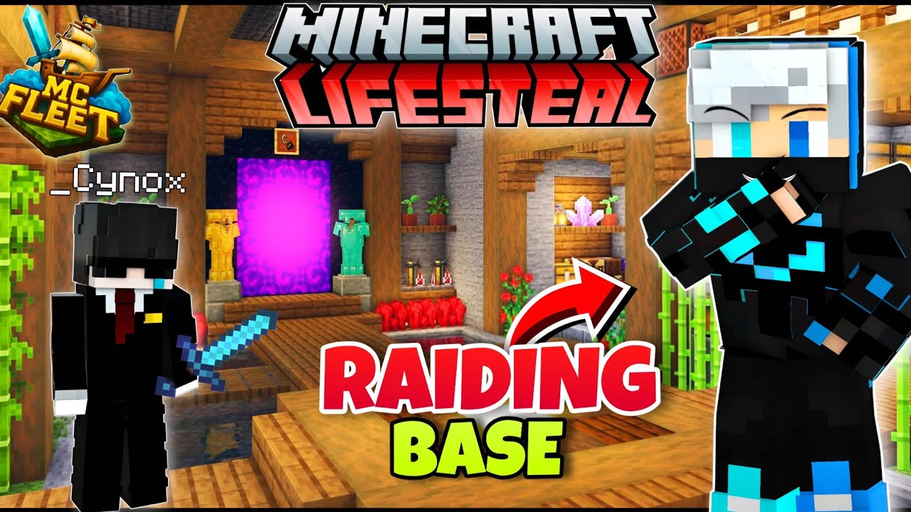 How We *RAIDED* a Secret Base in Mcfleet Lifesteal Server Minecraft Day-3!! #hindi 