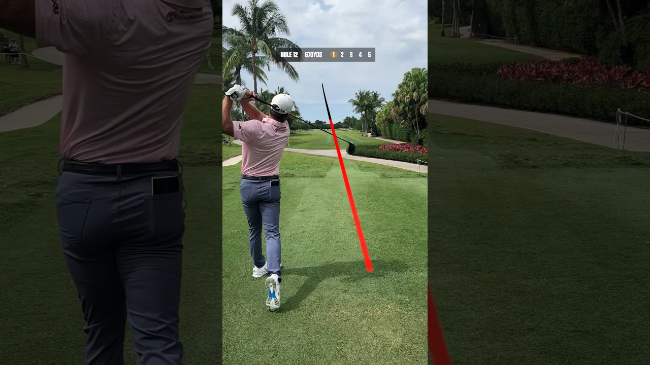 A 670 yard par 5 is crazy 😳 #golf