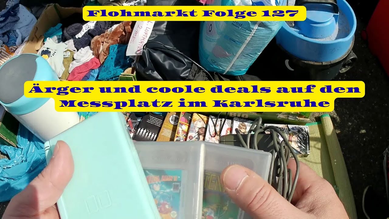 Flohmarkt folge  127 wir waren auf den Messplatz im Karlsruhe #flohmarkt #nintendo #retromontag