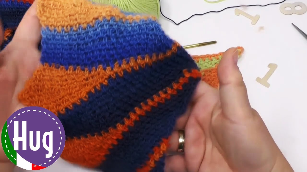 Sciarpa Amazoni con righe lunghe ed accorciate | Uncinetto Facile
