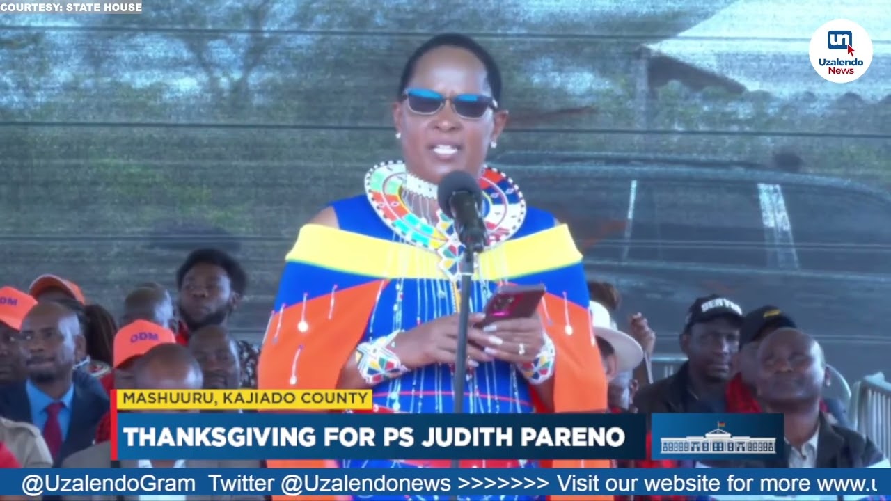 Listen to PS Judith Pareno heap praises on Raila Odinga during her Thanksgiving ceremony