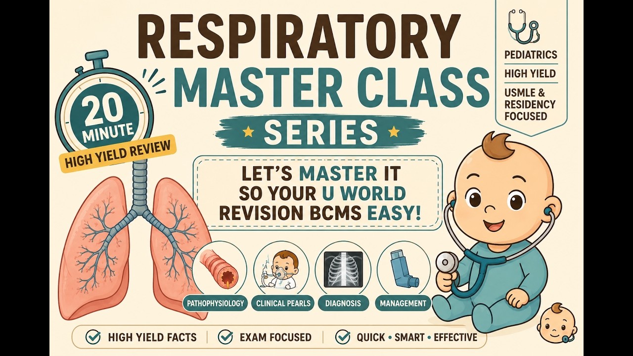 RESPIRATORY MASTERCLASS For USMLE STEP 2 | A High Yield 20 Minute Review