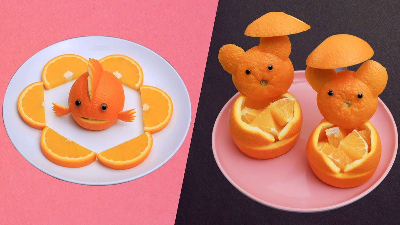 FRUIT CARVING ORANGE - BEAUTIFUL FRUIT DECOR IDEAS