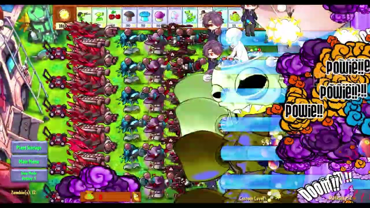 PVZ 1 Fusion 3.3 Challenge!! Team Gatling VS Team Torchwood VS Obsidian Gargantuar - Who Will Win?