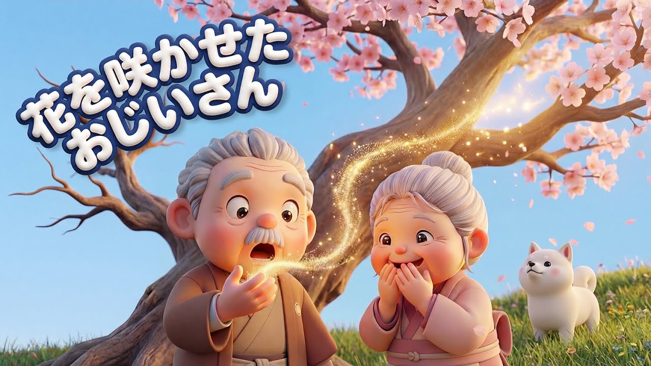 【童話アニメ】花を咲かせたおじいさん｜やさしい心は花になる｜子ども向け3D絵本