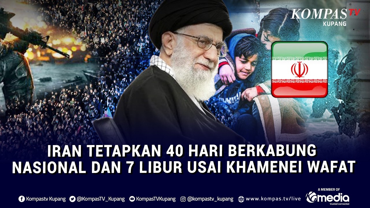 Iran Tetapkan 40 Hari Berkabung Nasional dan 7 Hari Libur Usai Khamenei Wafat