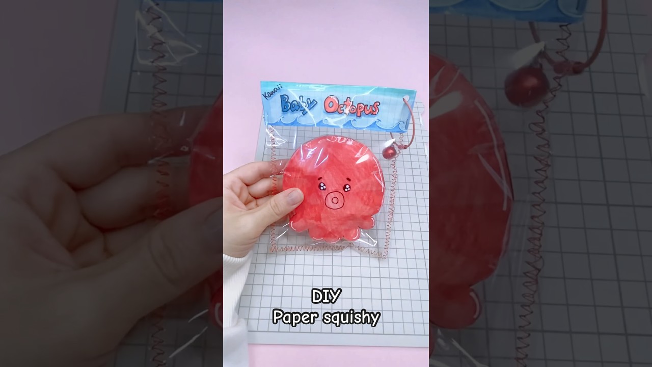 🎀DIY paper squishy |Kawaii Baby Octopus squishy #diy #squishy #kawaii #howto #craft #shorts
