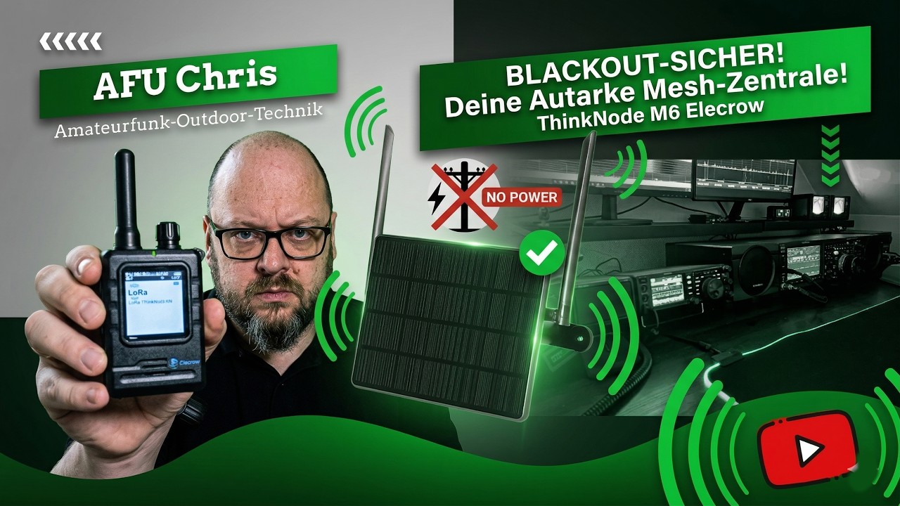KOMPLETT AUTARK: Vergiss Mobilfunk bei Stromausfall! ThinkNode M6 Elecrow Meshtastic LoRa