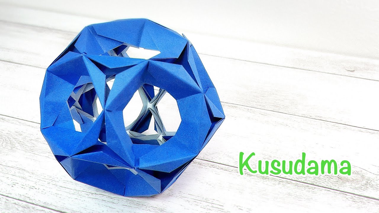 折り紙 縁のあるくす玉を作ってみた!作り方/How to make a kusudama with a rim.Origami.Paper craft.Modular origami.