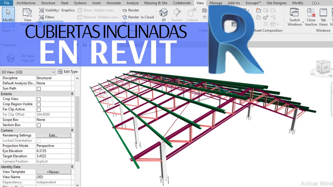 CUBIERTAS INCLINADAS EN REVIT - PARTE 01🔹🔹