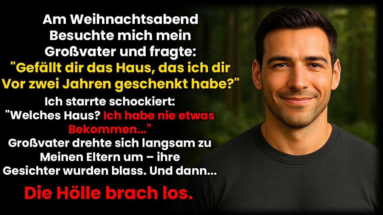 Beim Weihnachtsessen fragte Opa „Gefällt dir das neue Haus“ Ich erstarrte – dann meine Eltern...