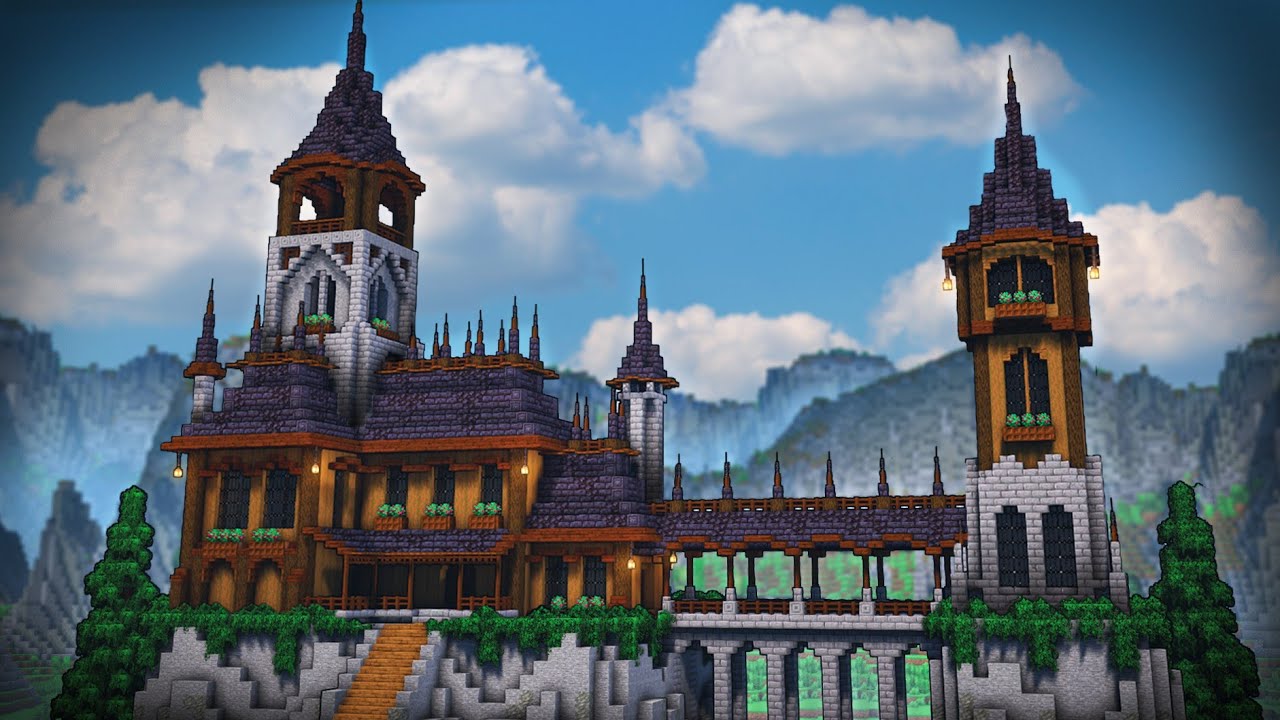 Minecraft: How To Build A Gothic Mountain Base | Tutorial