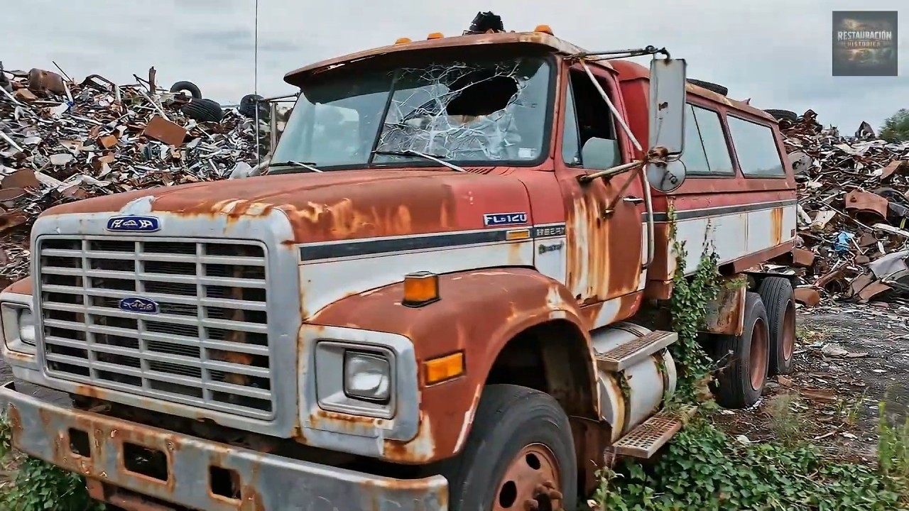 RESTAURACIÓN COMPLETA DE UN FREIGHTLINER FLC120 DE LOS AÑOS 80 ABANDONADO