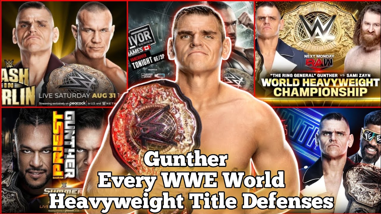Every Gunther WWE World Heavyweight Title  Defenses