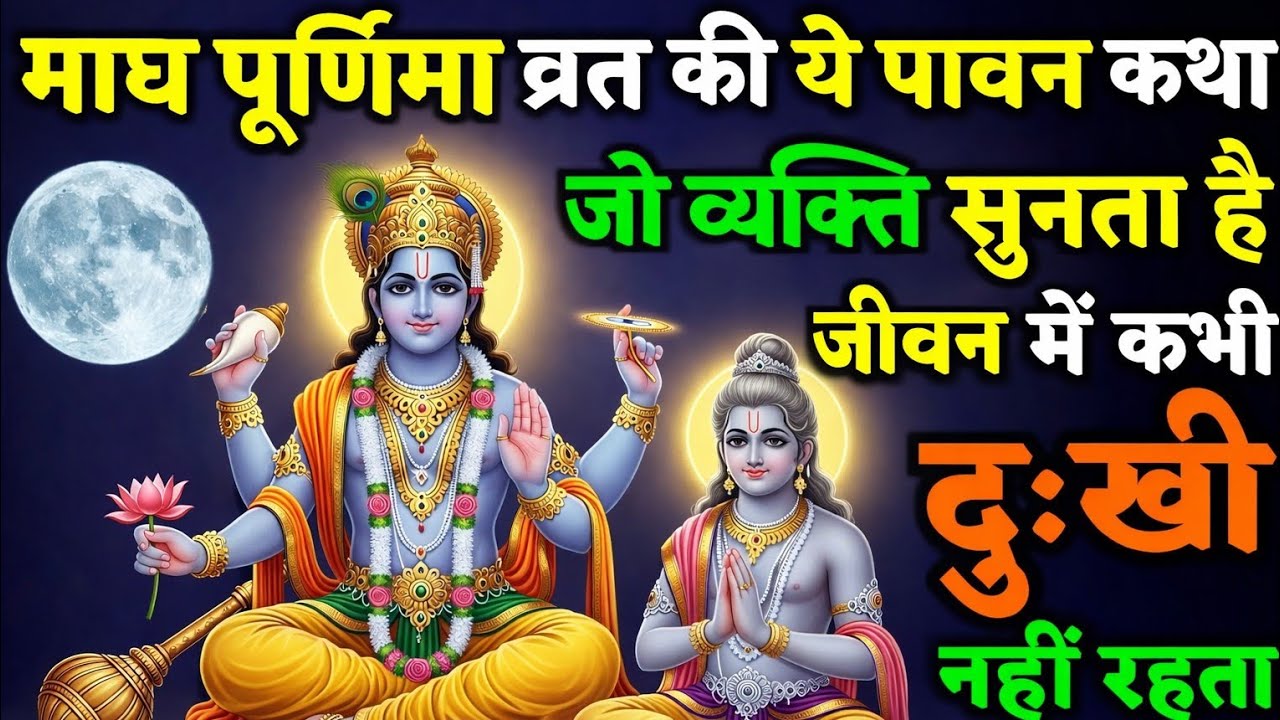 माघ पूर्णिमा व्रत की ये पावन कथा | जो व्यक्ति इसे सुनता है, वह जीवन में कभी दुःखी नहीं रहता