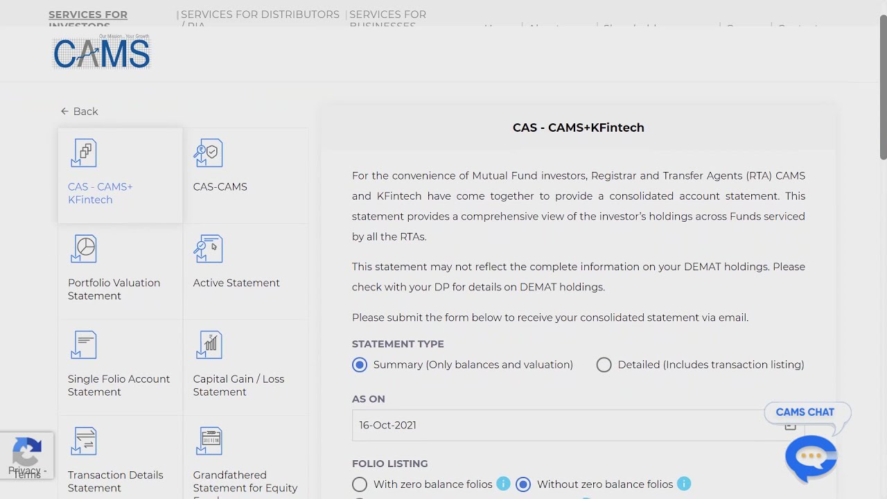 mutual fund_Consolidated Account Statement (CAS)