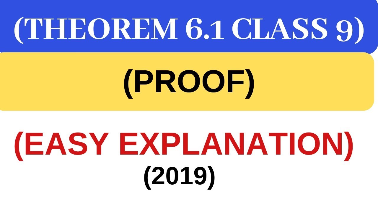 Lines & Angles Theorem 6.1 - Proof - Class 9 - NCERT