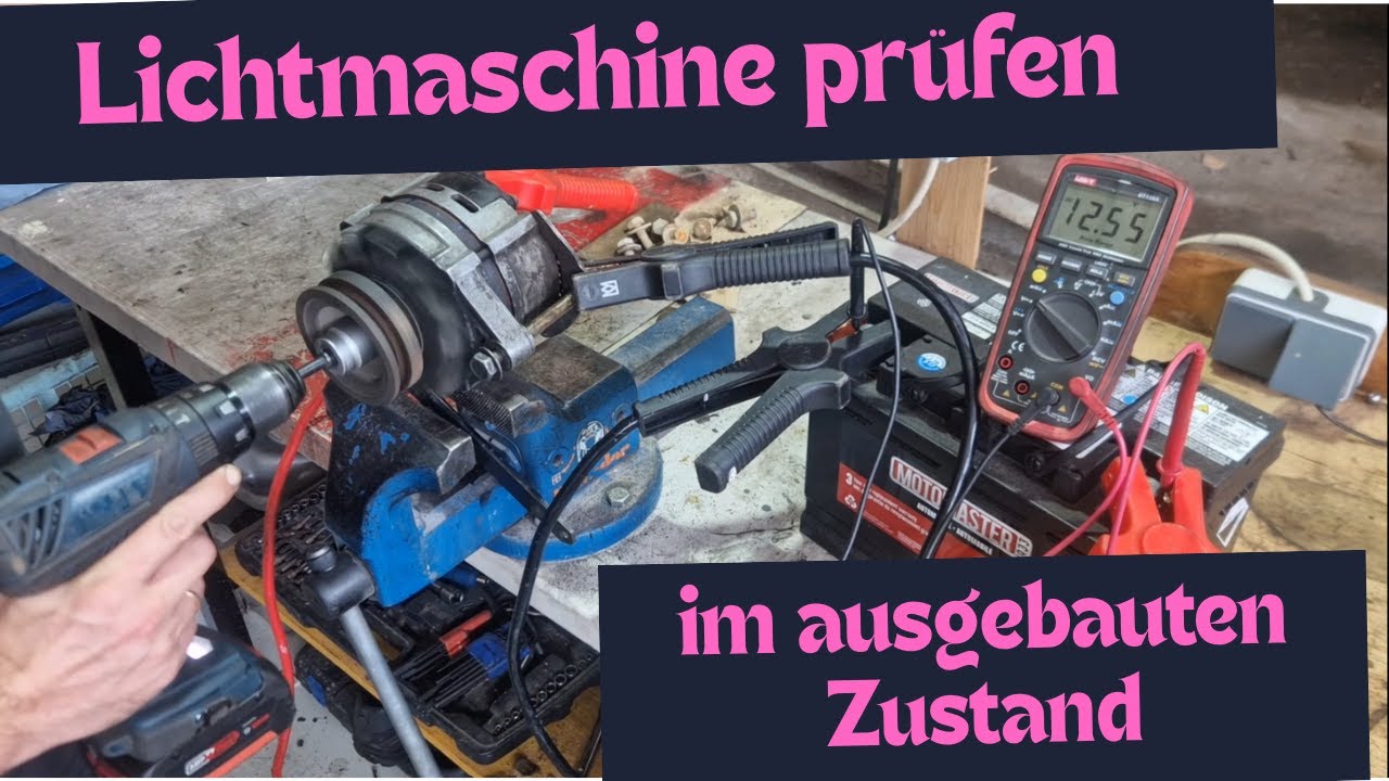 Lichtmaschine im ausgebauten Zustand prüfen