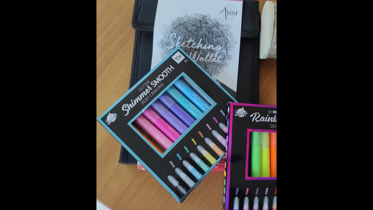 test des crayons silky d'action sur le rangement bloc et crayons de papier action
