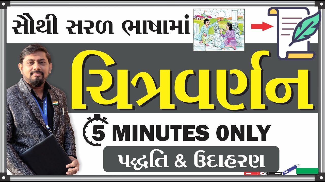 ચિત્રવર્ણન। Describe Picture | Picture Narration in Gujarati | #shadesoflearning | #vyakranvrux