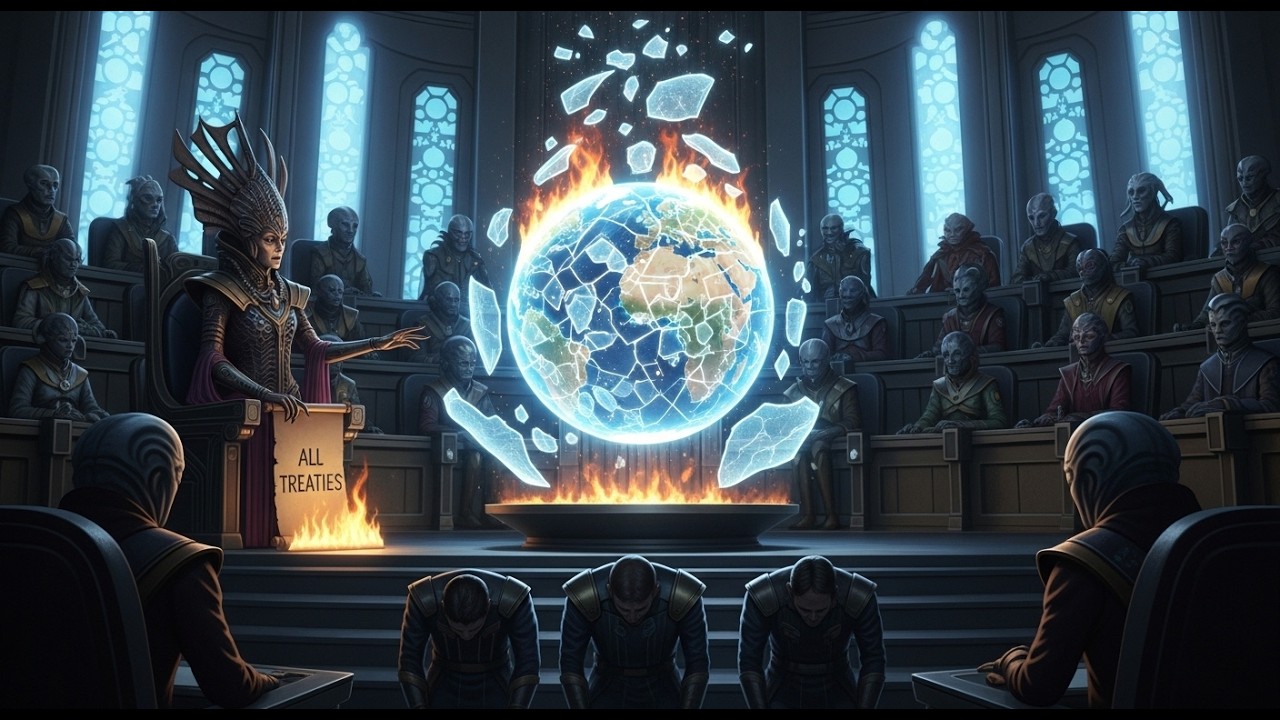 Aliens Shamed Earth in Open Council By Dawn All Treaties Burned the Alien Queen Acted