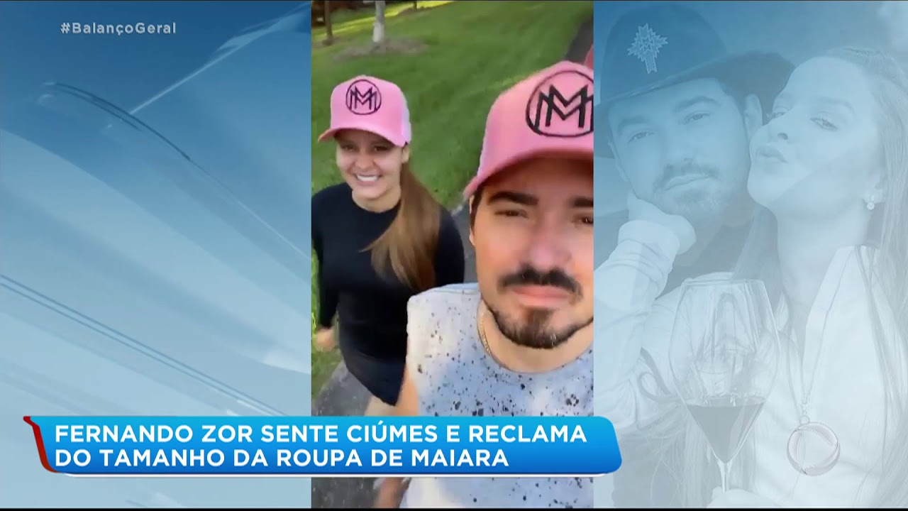 Fernando Zor sente ci&uacute;mes e reclama de roupa da Maiara