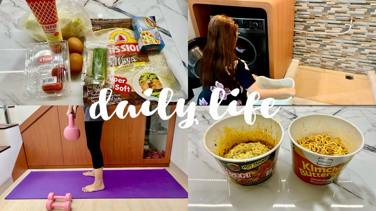 Life in Jakarta | Simple Cooking for Breakfast | Laundry | Workout