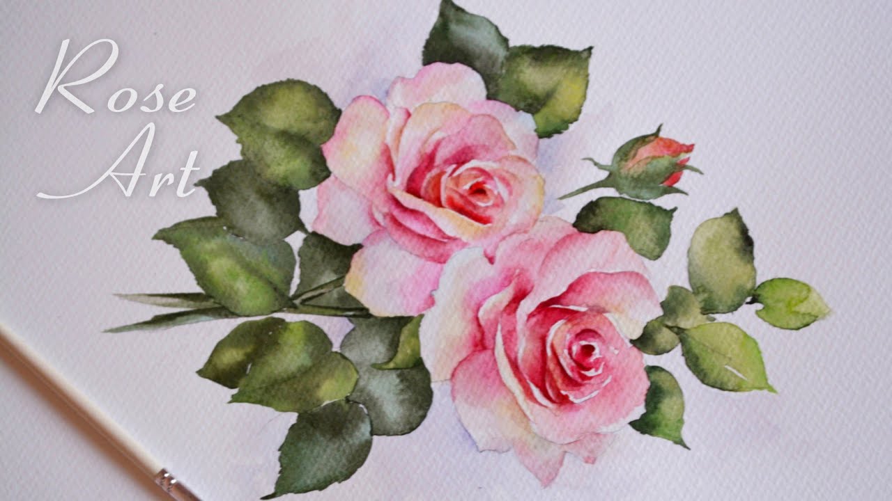 Beautiful Rose Watercolor Painting | Watercolor Tutorial For Beginners