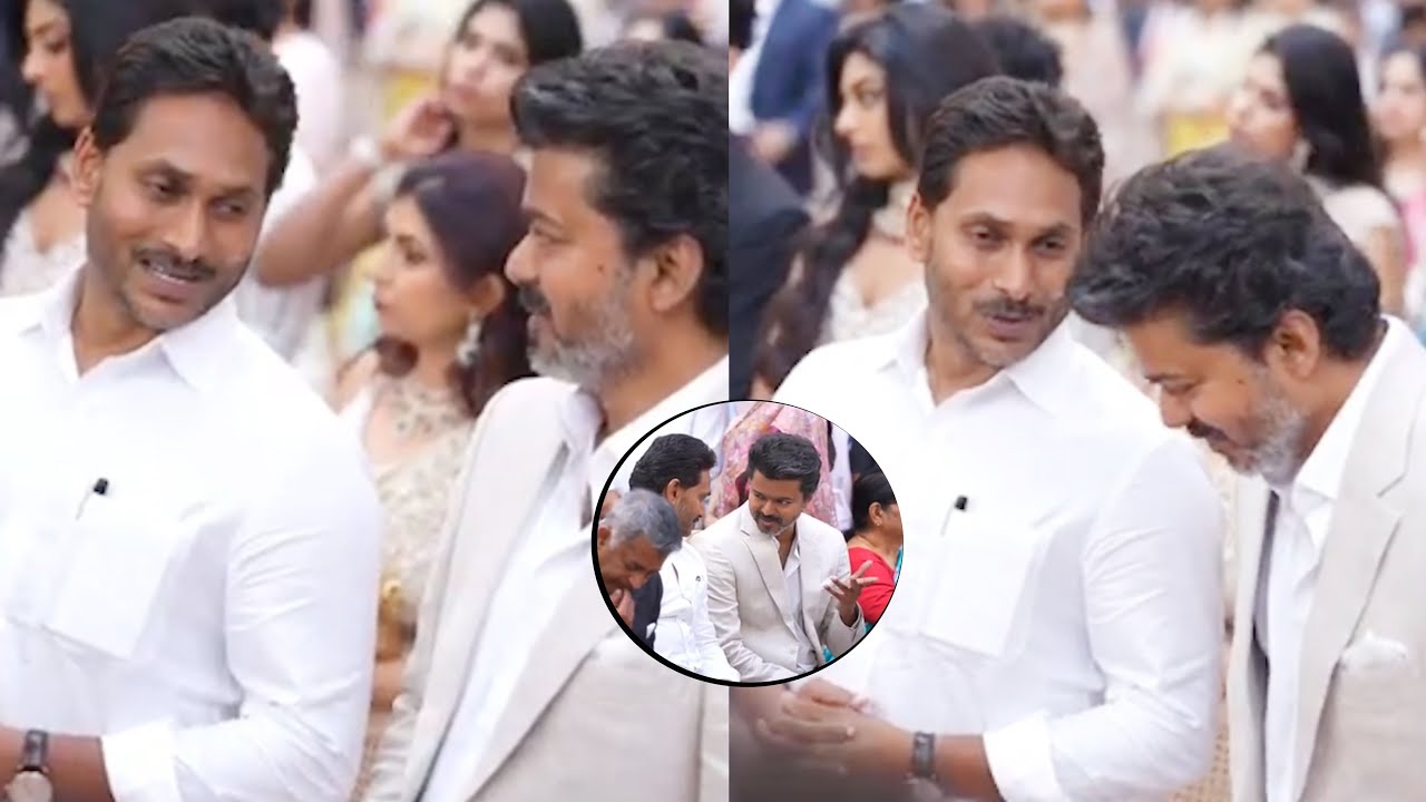 YS Jagan & Thalapathy Vijay Together  TVK Chief Meets Jagan at Chennai Wedding
