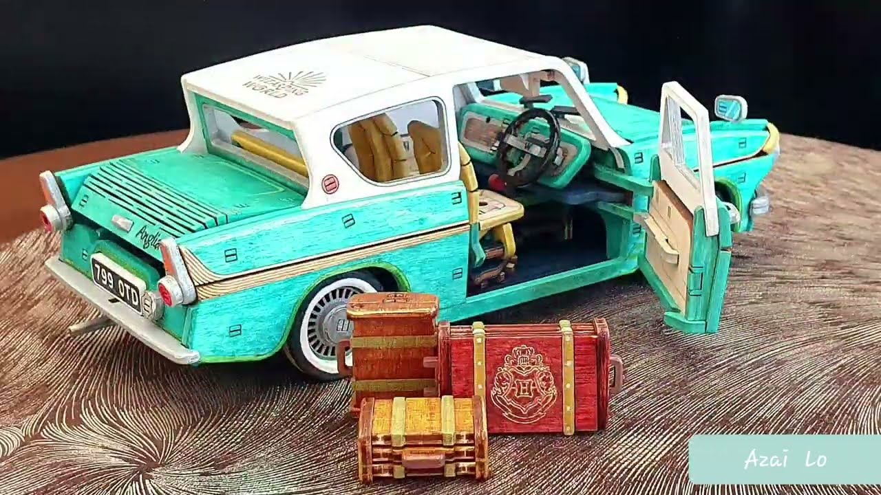 Flying Ford Anglia™ model. Built and painted by Azai Lo.