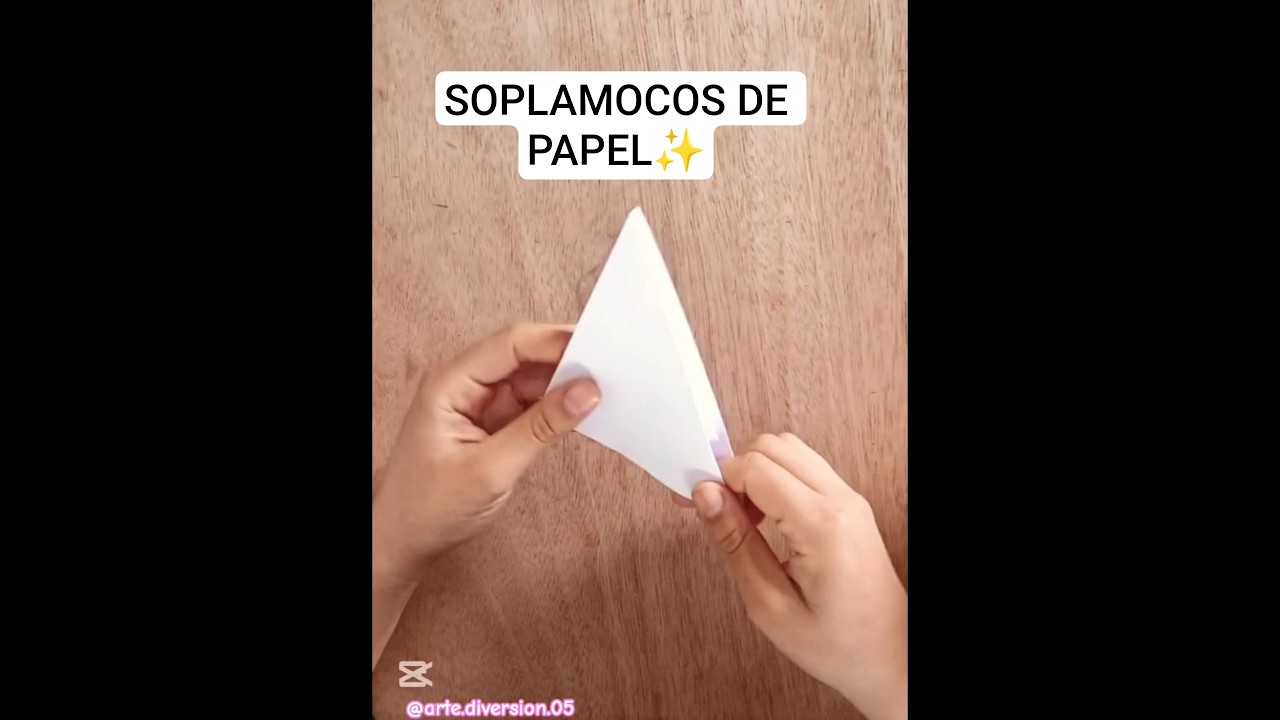 C&oacute;mo hacer un Soplamocos de papel, f&aacute;cil. #diy #hechoamano #origami