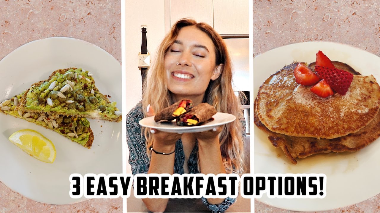 COOKING WITH KRISTEN! | 3 Healthy + Simple Breakfast Ideas!