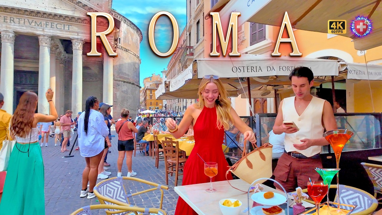 ROME ITALY ✨ Luxury Shopping streets & Fountains / What center look like currently? Stroll 4K ASMR