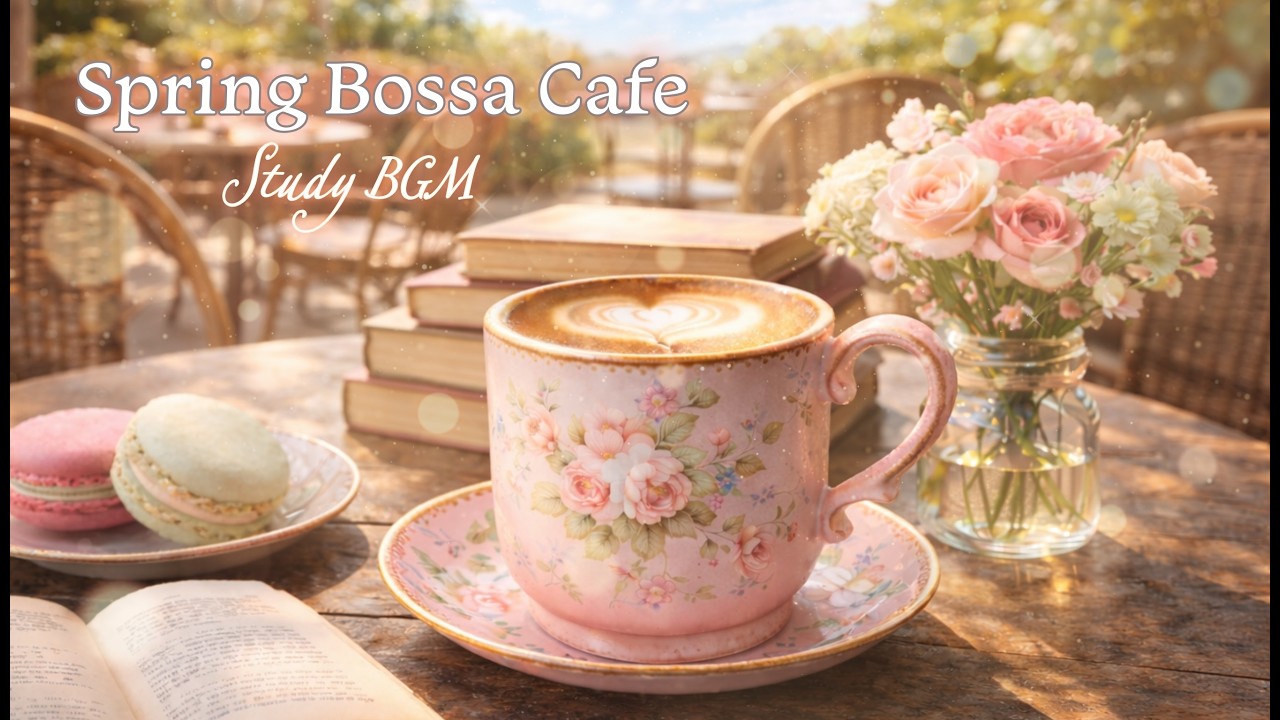 Spring Bossa Cafe Study BGM | Warm Cafe Music for Focus