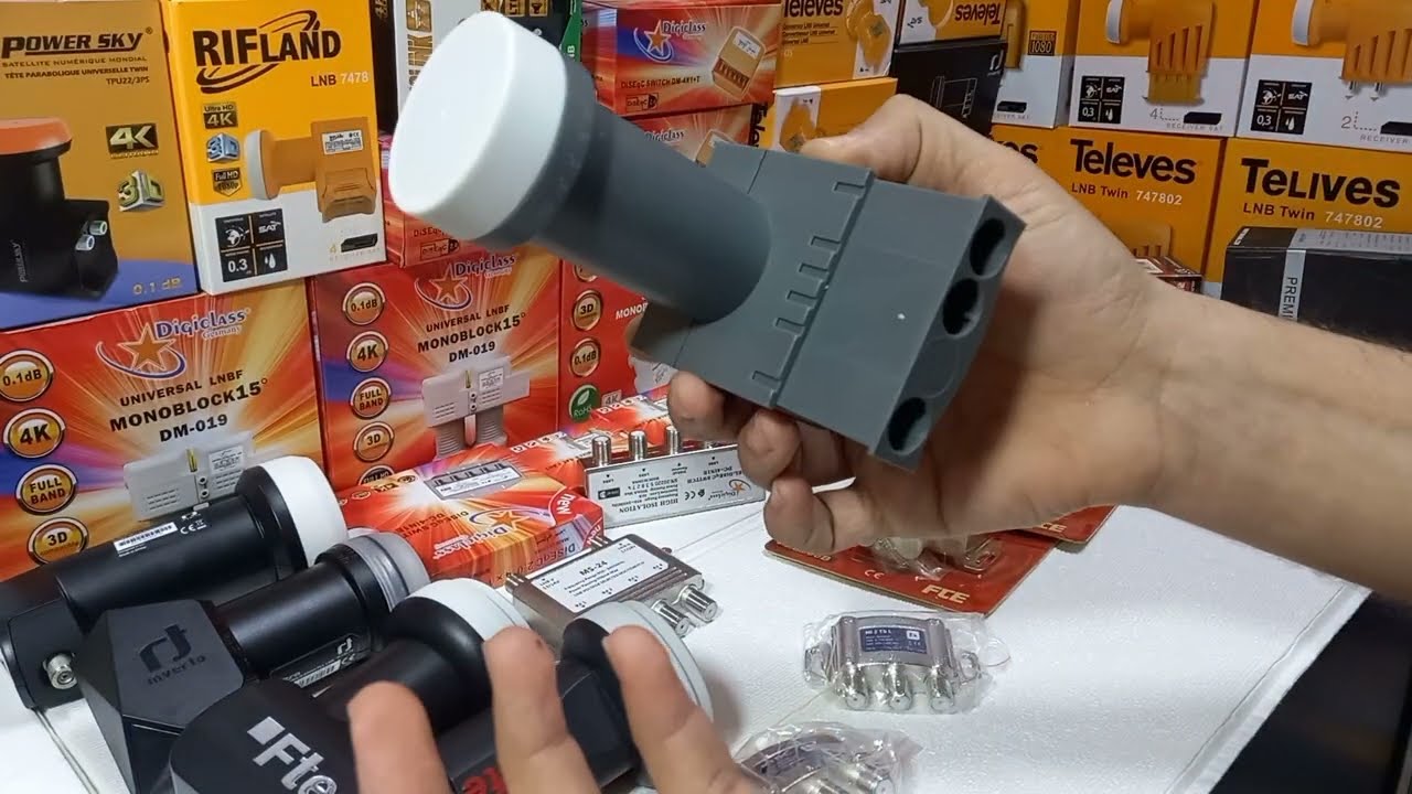 لاقط الأصلى 📡  FTE LNB 1 الاتقاط الإشارة FTE Maximal LNC - LNB doble 2