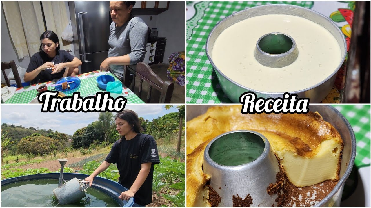 AGUANDO algumas VERDURAS da HORTA + receita- BOLO DE LEITE delicioso 