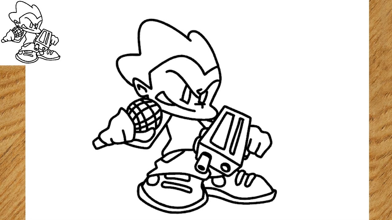 Como dibujar a Pico fnf (cuerpo completo) Friday Nigh Funkin