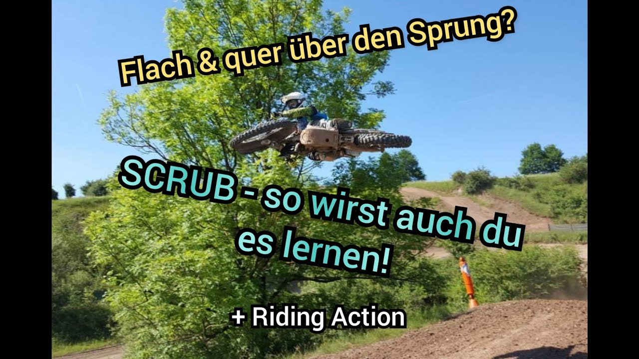 MOTOCROSS & ENDURO FAHRTECHNIK | SCRUB Tutorial | Flach über den SPRUNG