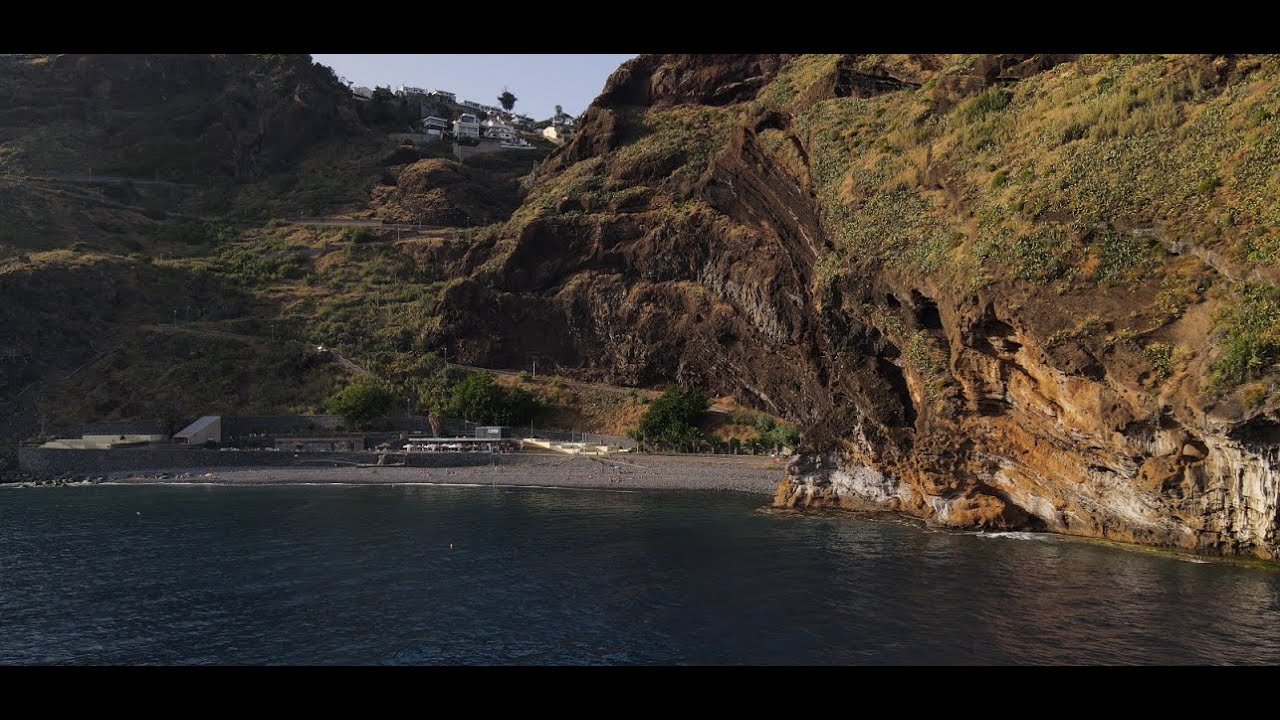 4K Raw drone footage Praia do Garajau Madeira