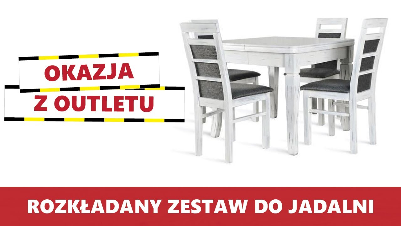 Zestaw do jadalni rozkładany do 250 cm! - OKAZJA Z OUTLETU