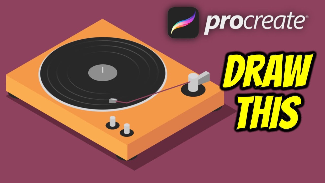 Isometric Vinyl Player  - Procreate tutorial 164