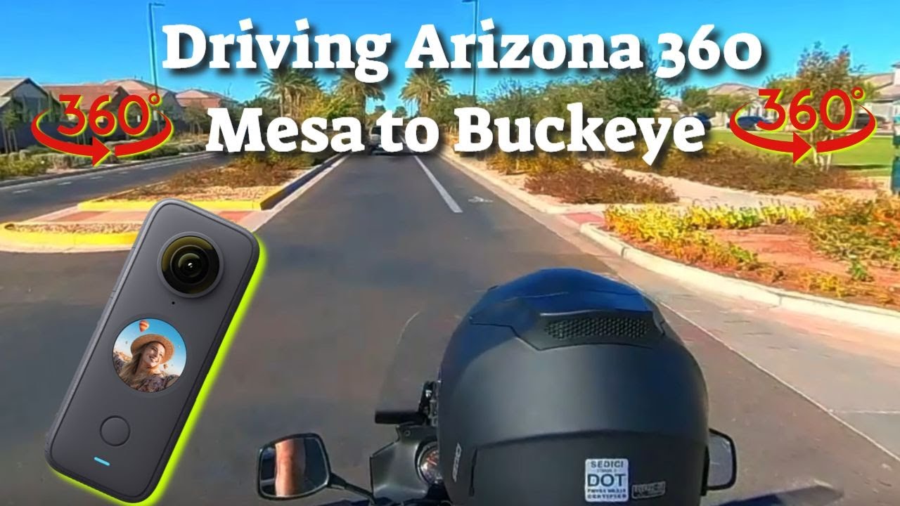 360 Video - Sunday Ride Phoenix AZ - Mesa to Teravalis Buckeye - 202 to 10 to Sun Valley Pkwy - 360
