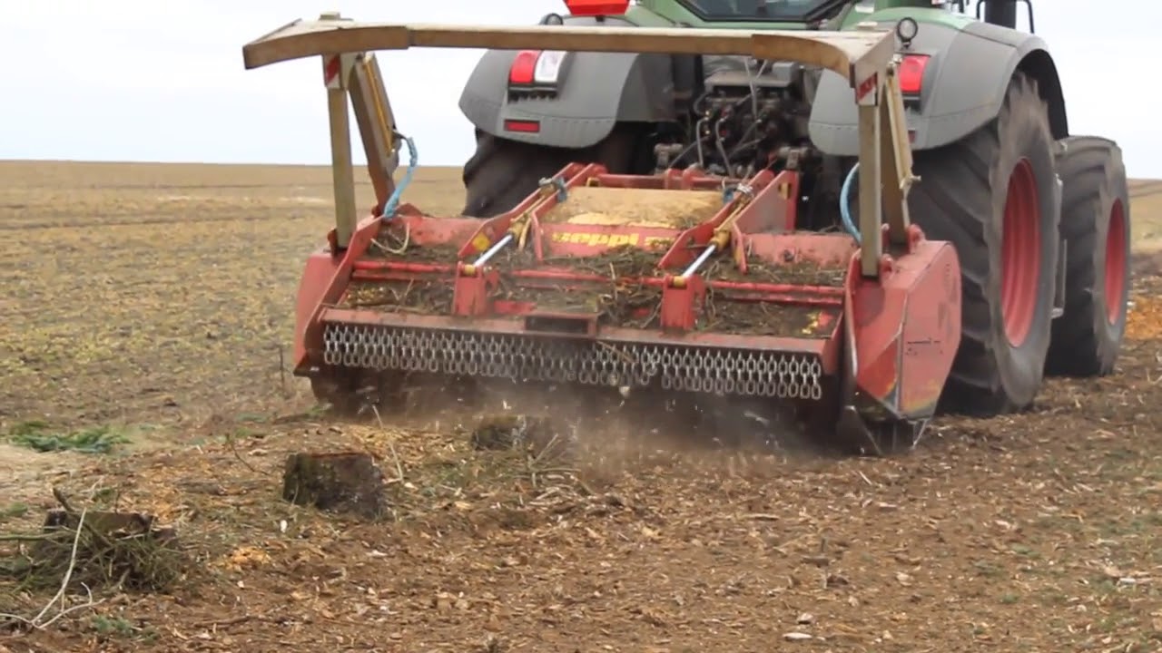 Мульчер Seppi Maxi Forst на тракторе Fendt 936