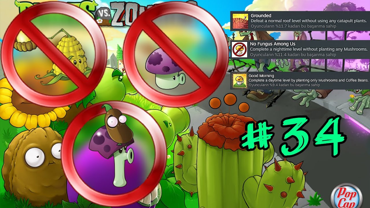 Plants vs. Zombies #34 - Üç Gitti Üç Kaldı - BAŞARIM AVI