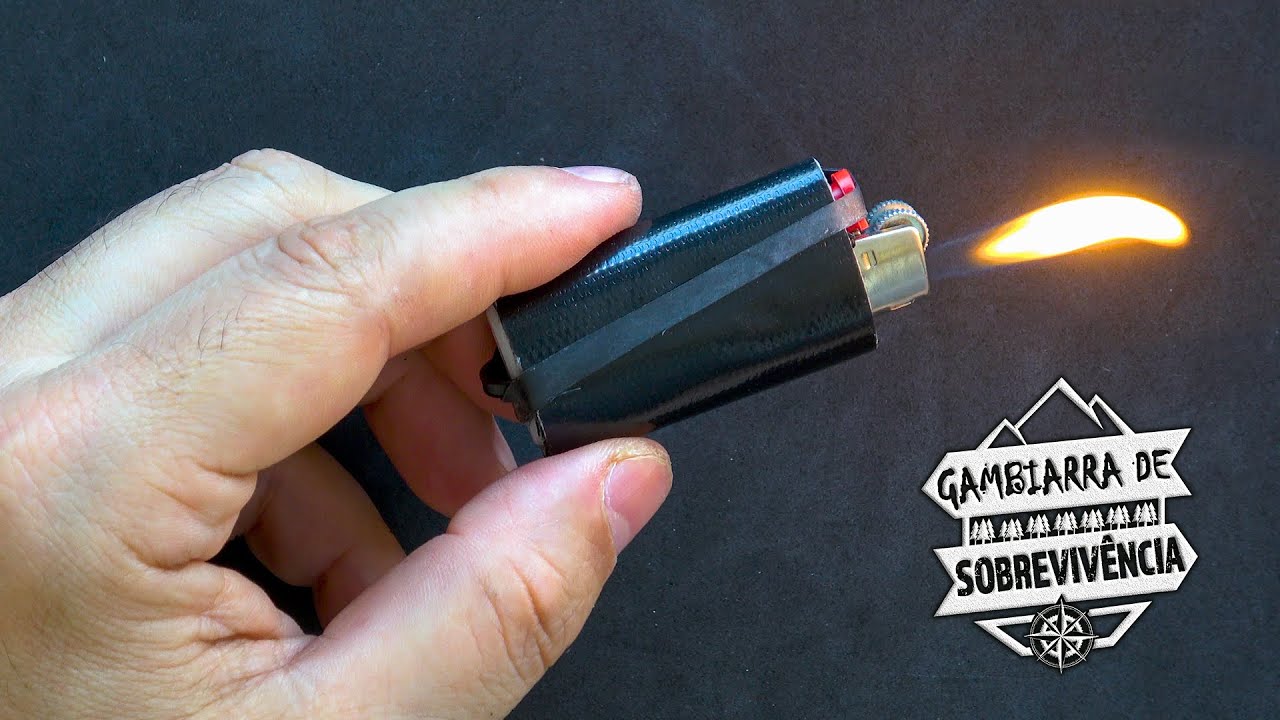 Isqueiro BIC Customizado para Sobrevivência - (Gambiarra de Sobrevivência)