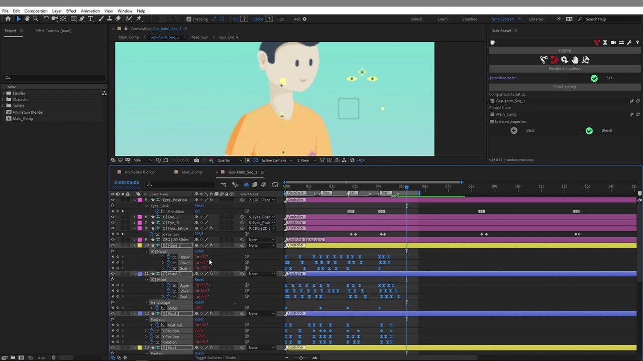 Animation Blender with Duik Bassel