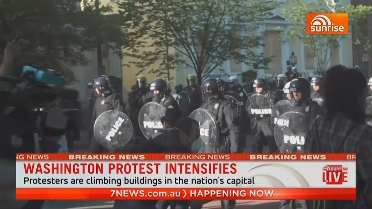 Australian news cameraman struck by US police in Washington D.C while covering George Floyd protests
