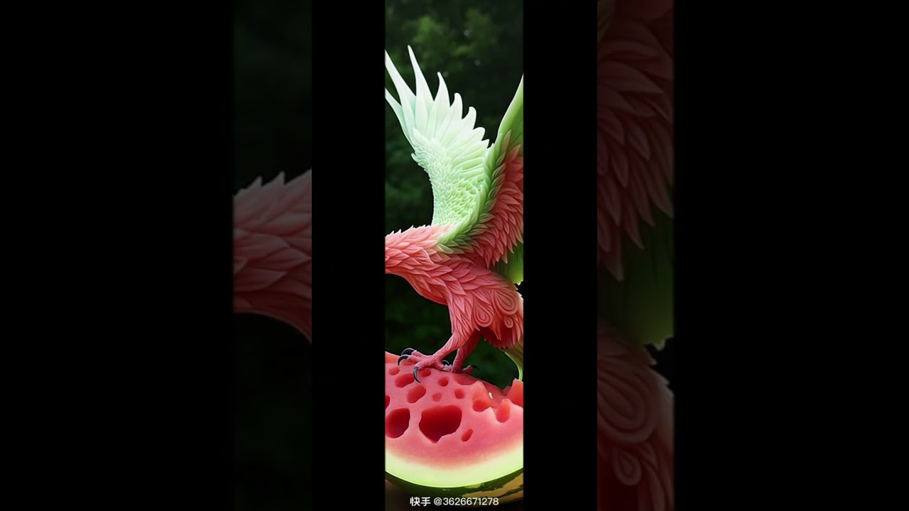 Fruit Carving 🍉 Bird 🍉 Exquisite imagination 